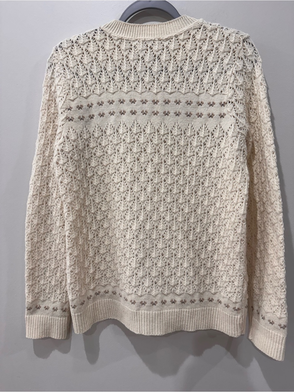 Vtg Size Medium It’s Pure Gould Knit Grandma Cardigan Cottagecore Dainty Floral - Picture 7 of 8